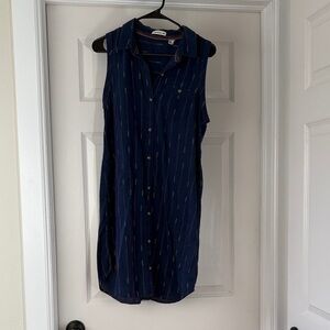 Toad & Co Sleeveless Navy Button-Up Dress